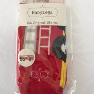 Babylegs fire engine leg warmers